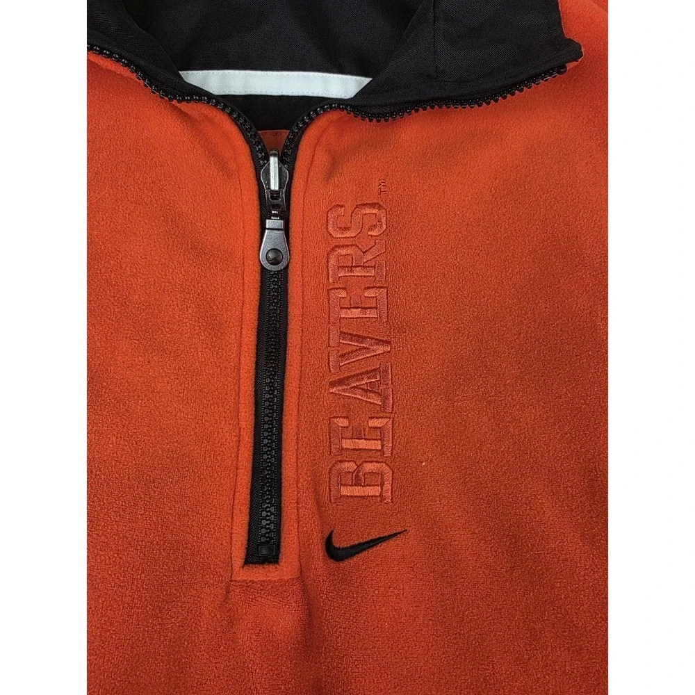 Vintage Team Nike Oregon Beavers 1/4 Zip Reversible Windbreaker Jacket Size XL